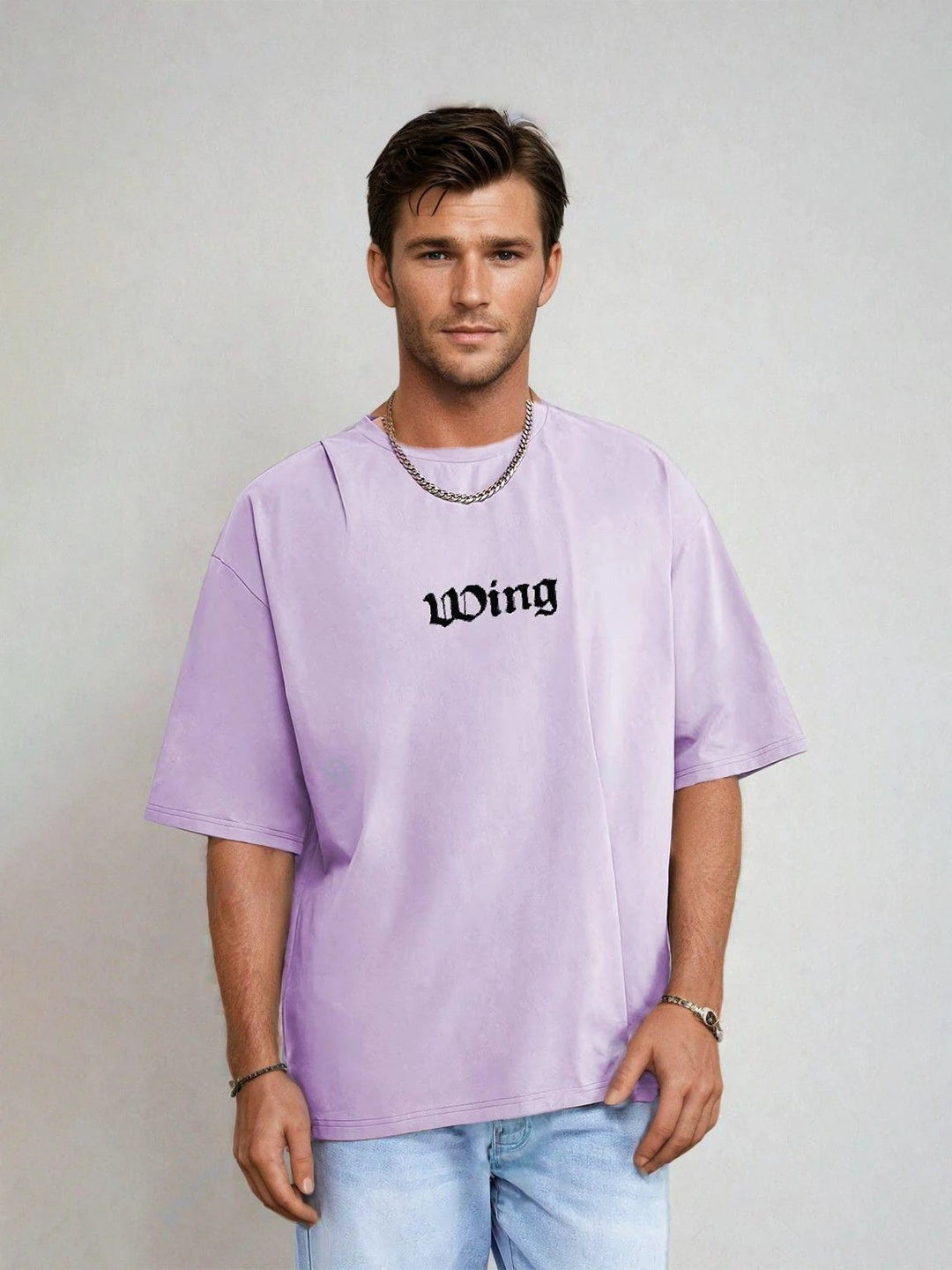 KOTTY Printed Men Round Neck Purple T-Shirt
