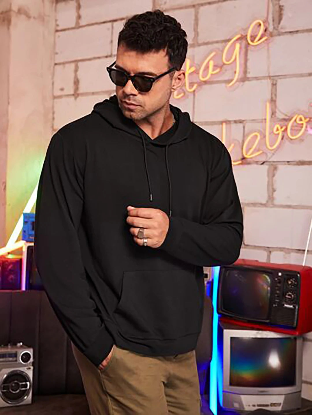 KOTTY Full Sleeve Solid Men Sweatshirt