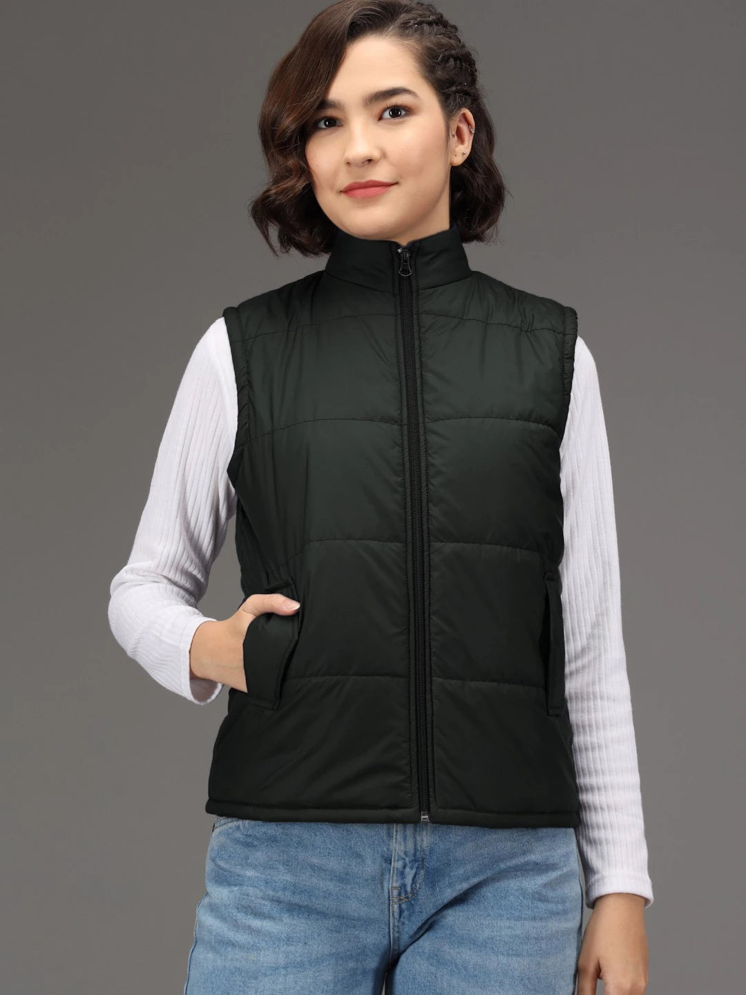 KOTTY Women's Nylon Regular Standard Length Jacket