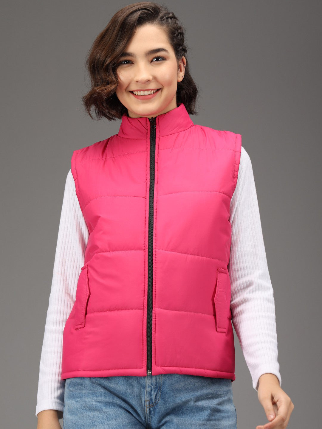 KOTTY Sleeveless Solid Women Jacket