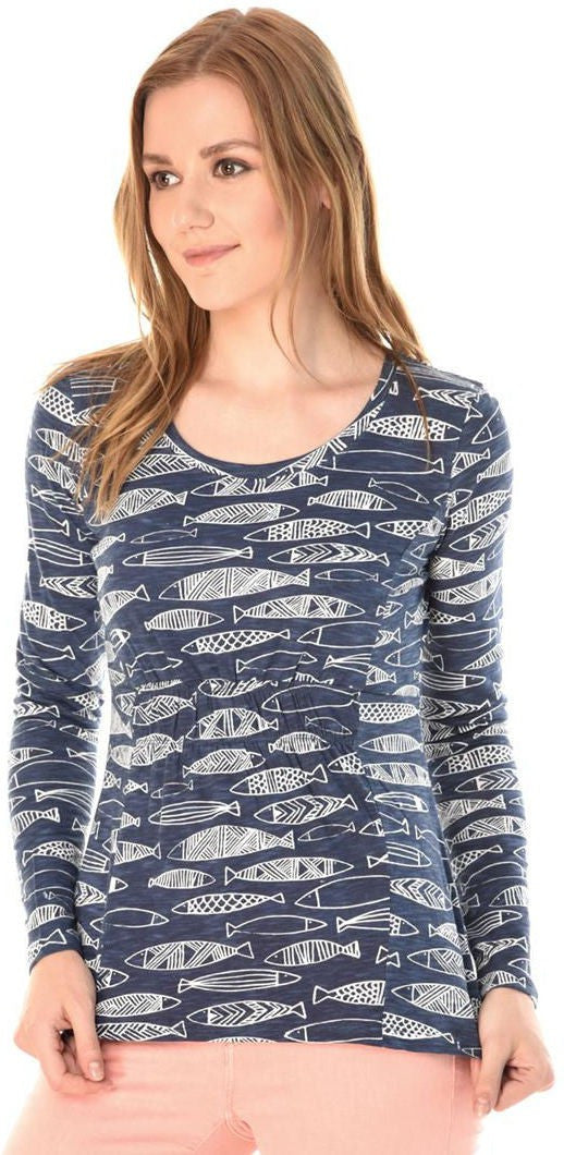 KOTTY Casual Full Sleeve Printed Women Blue Top