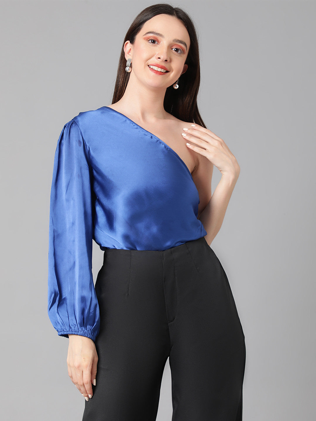 KOTTY Casual Solid Women Blue Top