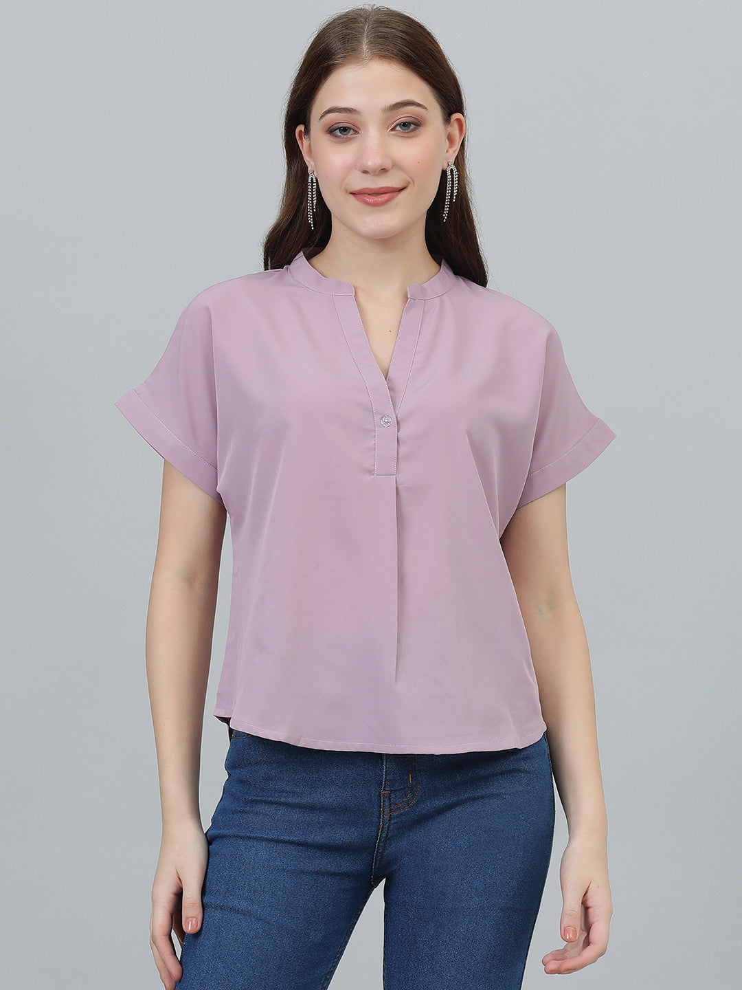 KOTTY Casual Solid Women Purple Top