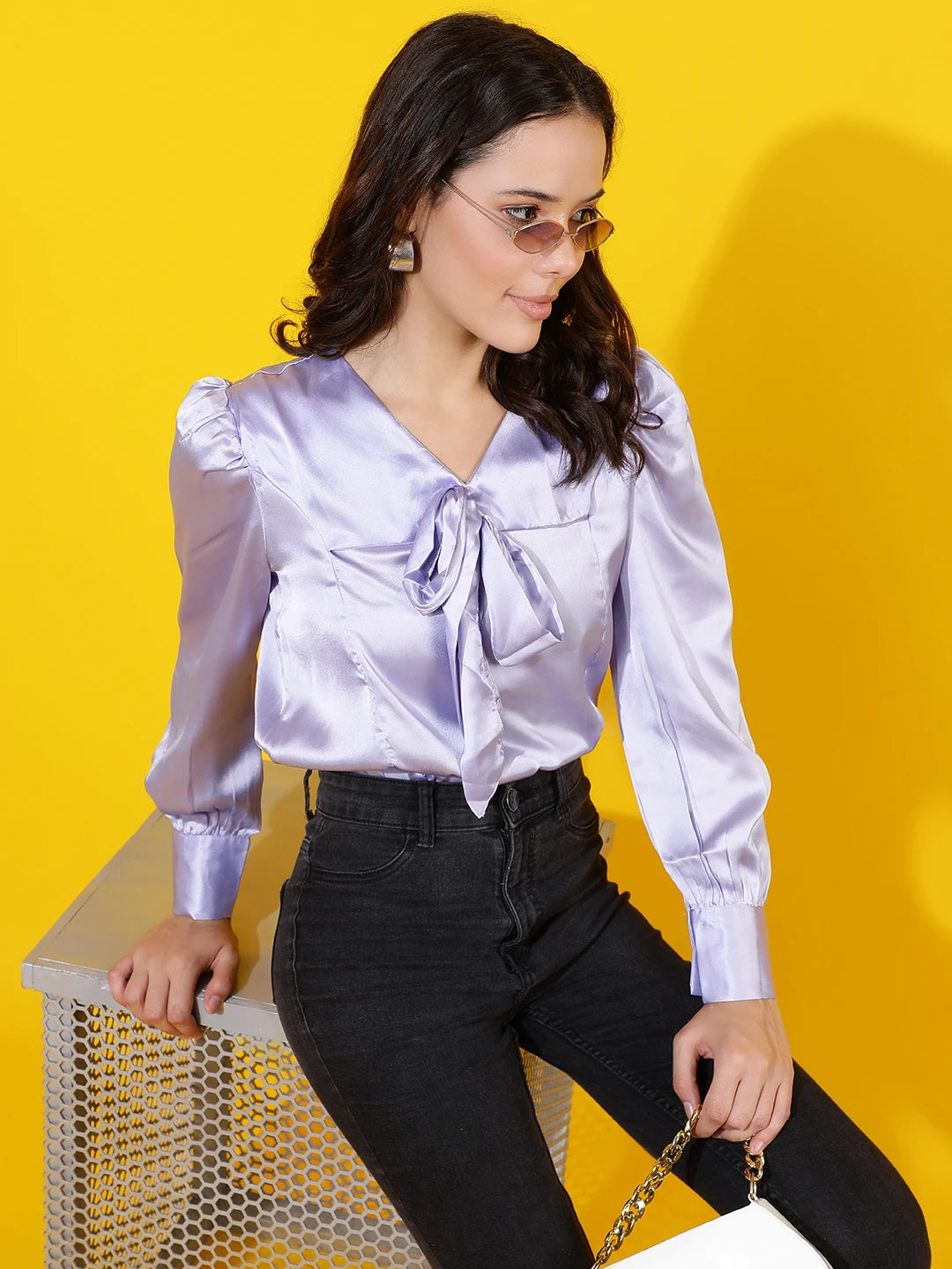 KOTTY Casual Solid Women Purple Top