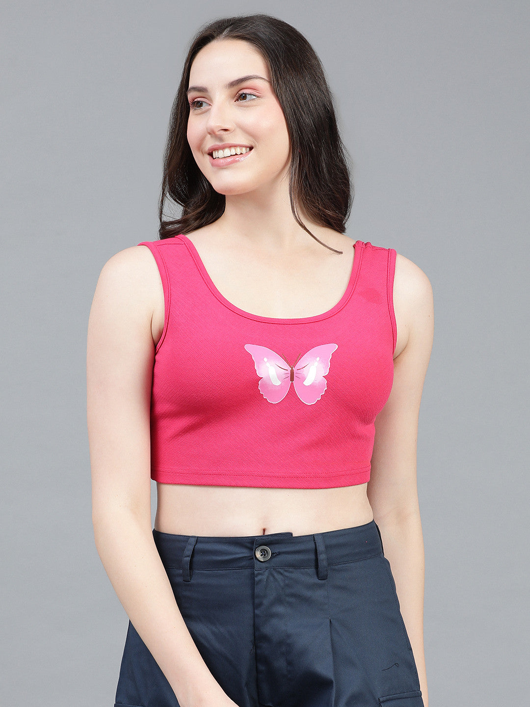 KOTTY Casual Printed Women Pink Top