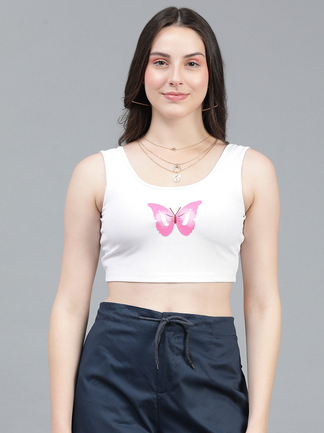 KOTTY Casual Printed Women White Top