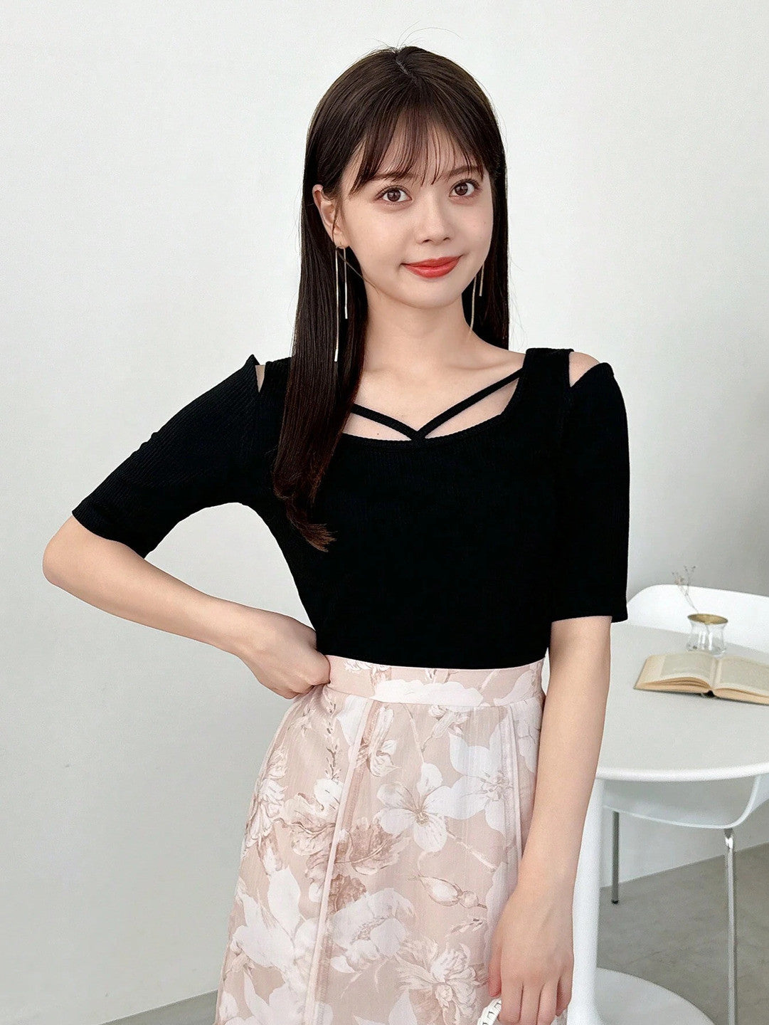 KOTTY Casual Solid Women Black Top