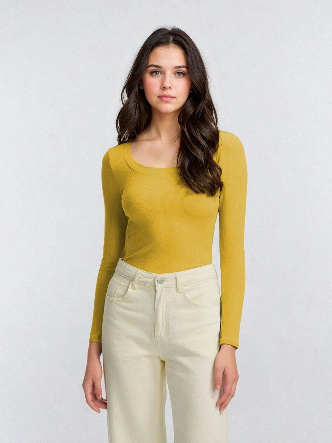 KOTTY Casual Solid Women Yellow Top