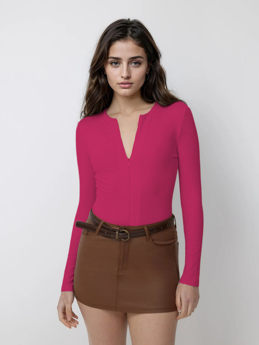 KOTTY Casual Solid Women Pink Top