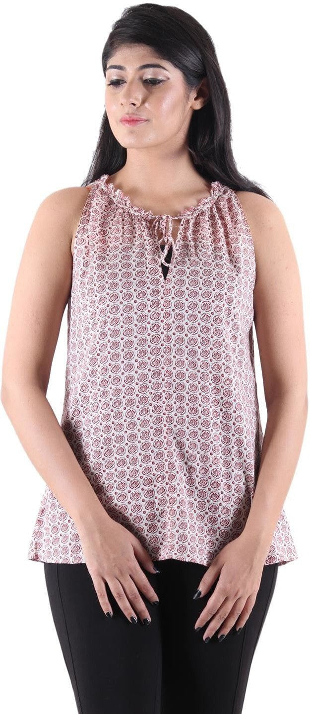 KOTTY Party Sleeveless Printed Women Multicolor Top