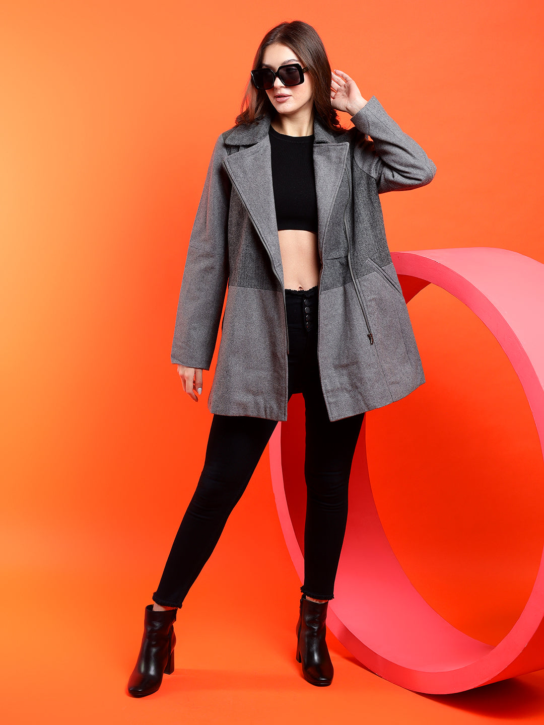 KOTTY Women's Stylish Mid-Length Coats – Vibrant Mustard and Chic Designs Premium Colors