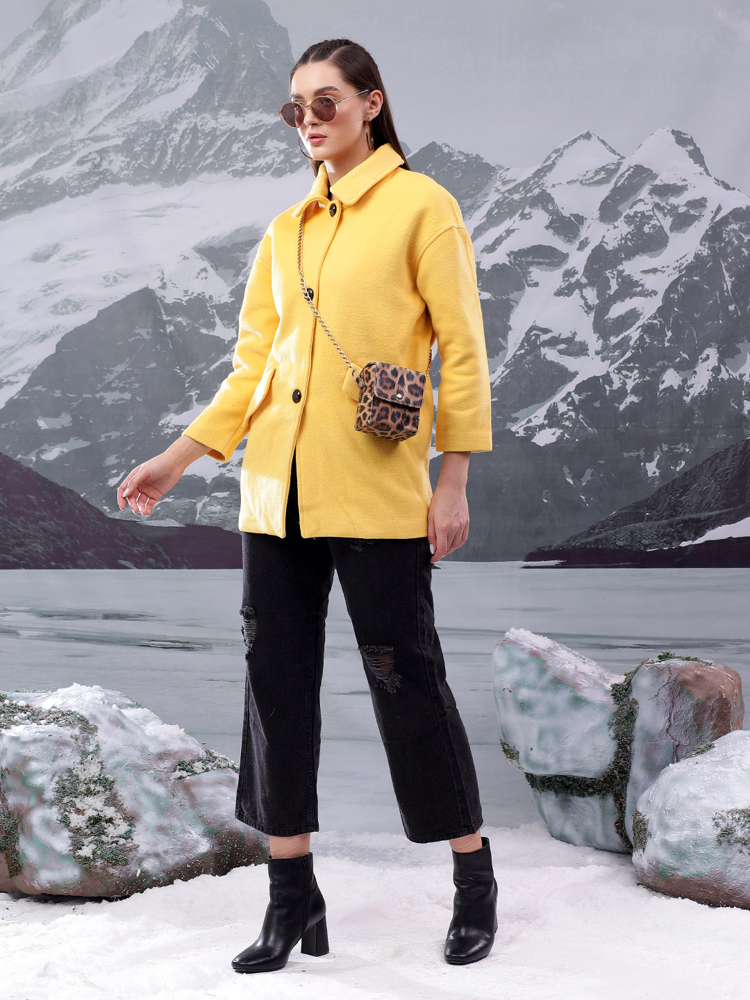 KOTTY Women's Longline Coat Chic & Flattering Fit