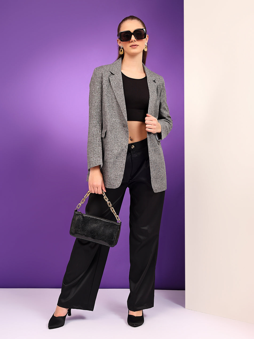 KOTTY Cotton Blend Solid Coat