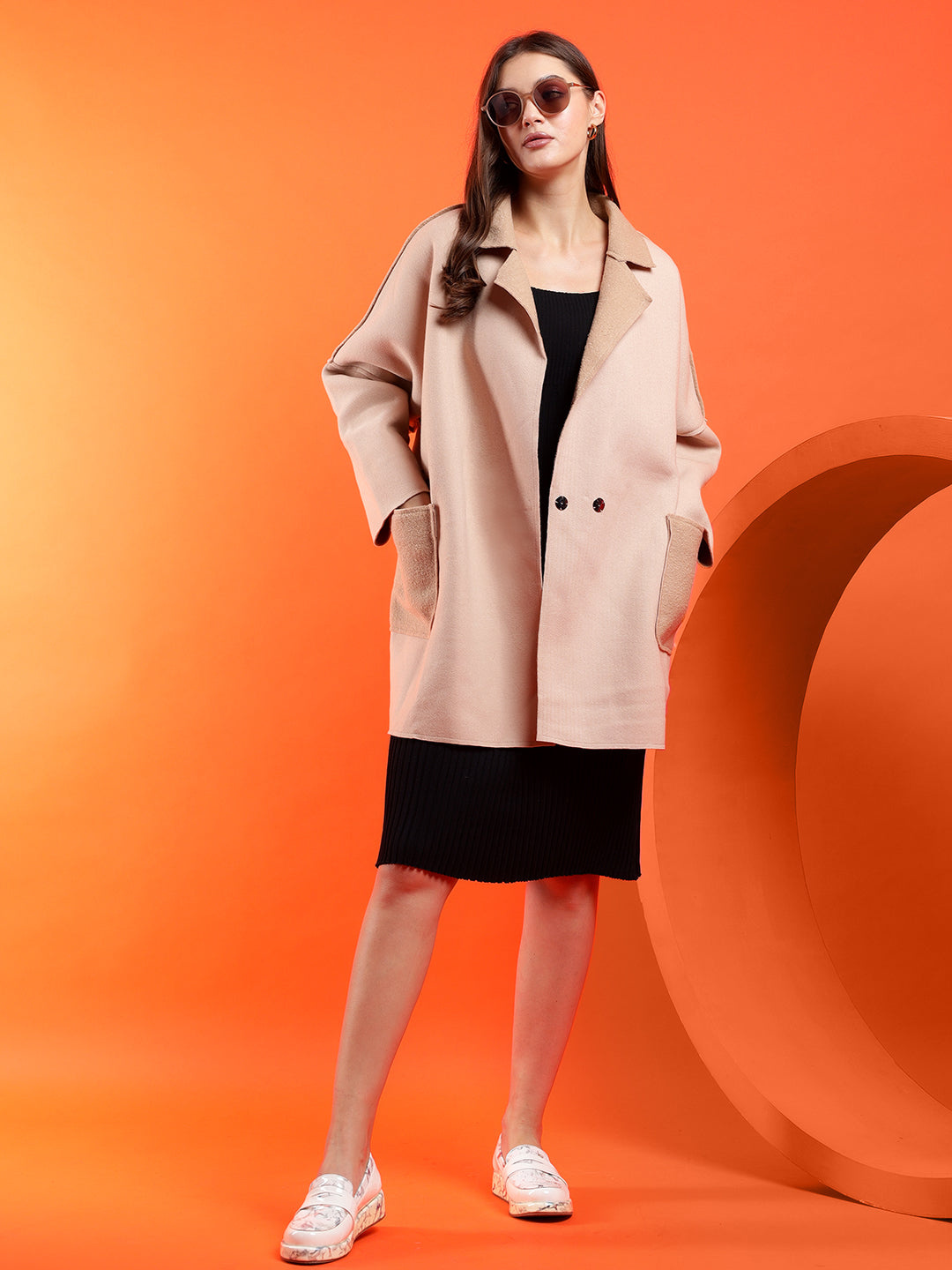 KOTTY Women's Elegant Double-Breasted and Buttoned Winter Coats – Warm and Stylish Outerwear