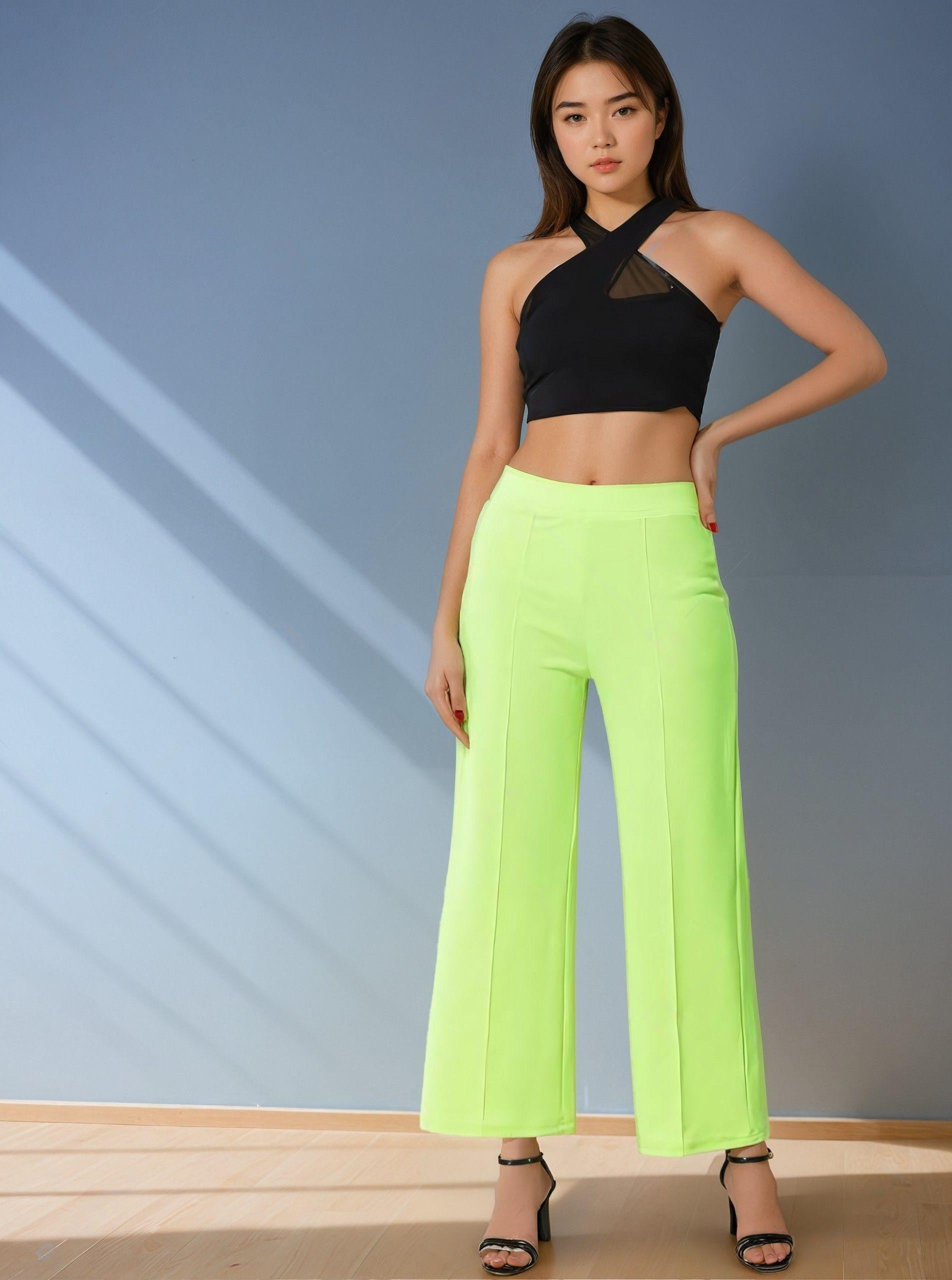 KOTTY Regular Fit Women Light Green Trousers