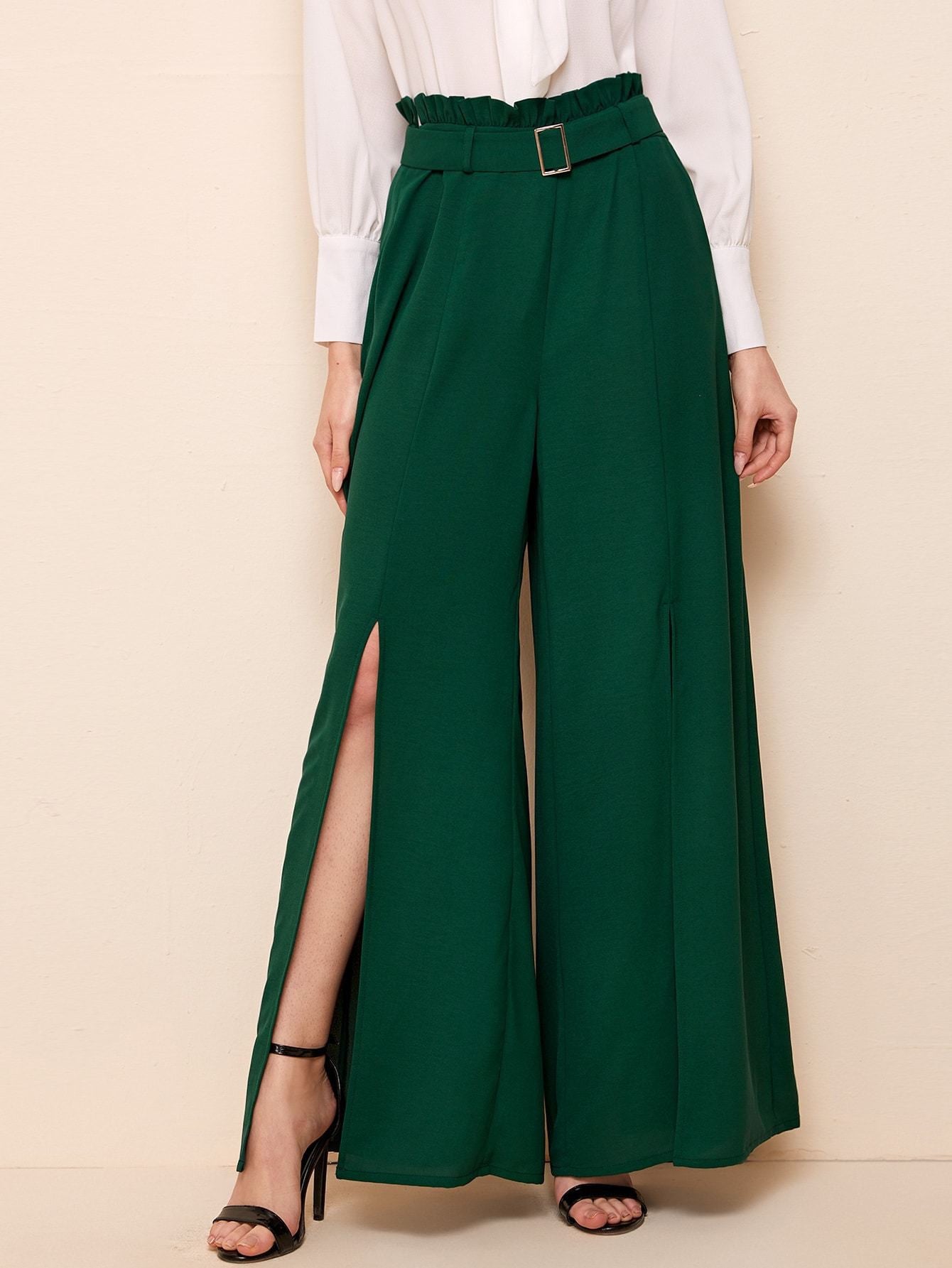KOTTY Womens Solid Attractive High Rise Pant