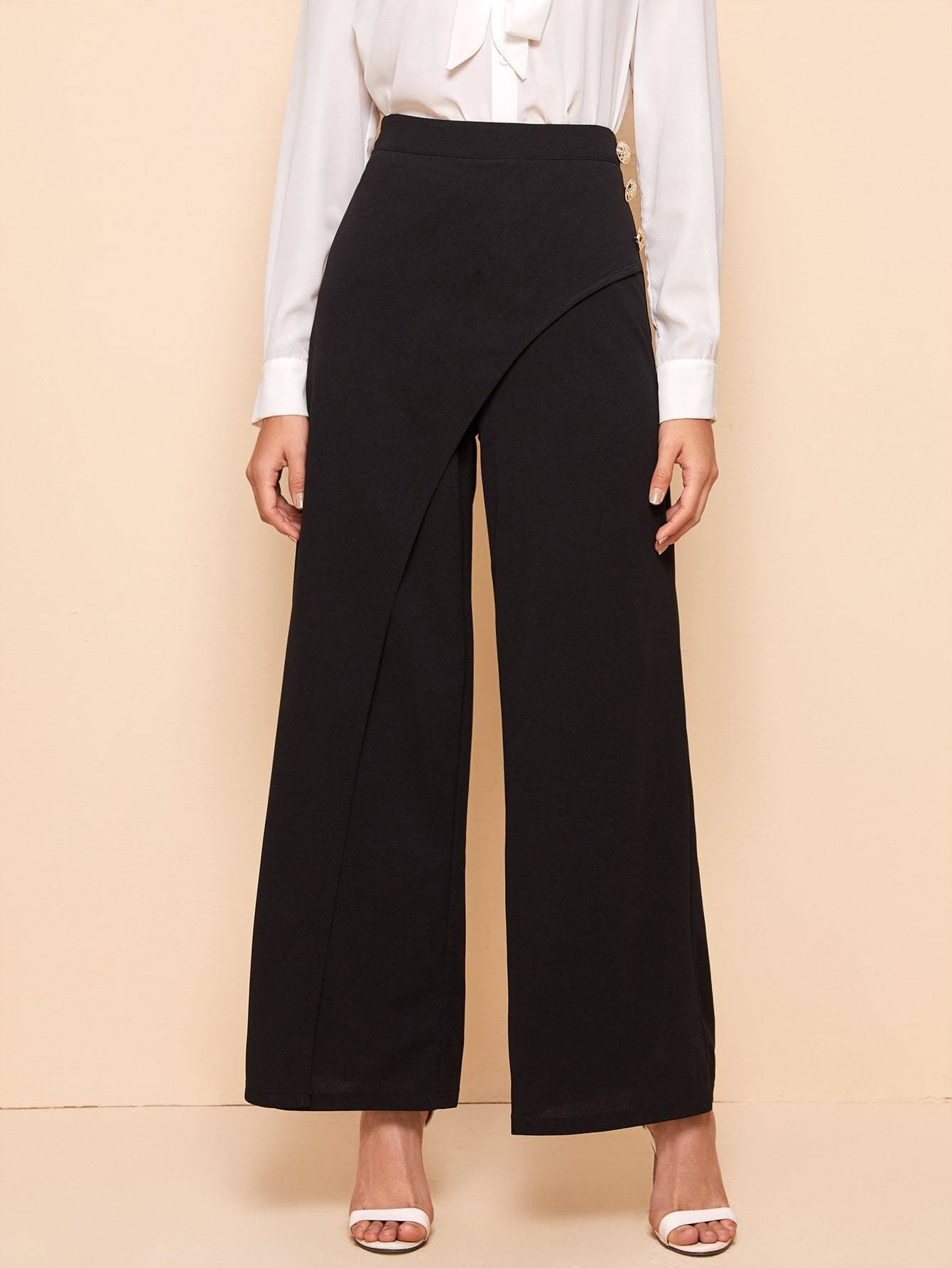 KOTTY Womens Solid Attractive High Rise Pant