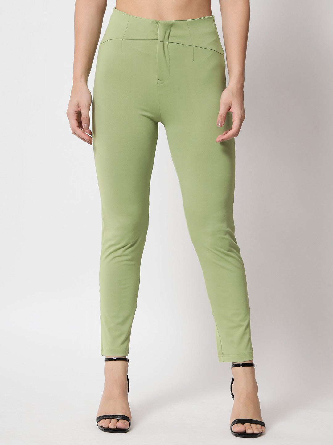 KOTTY Womens Solid Attractive High Rise Pant