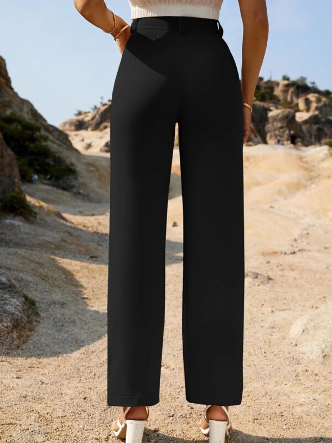 KOTTY Regular Fit Women Black Trousers