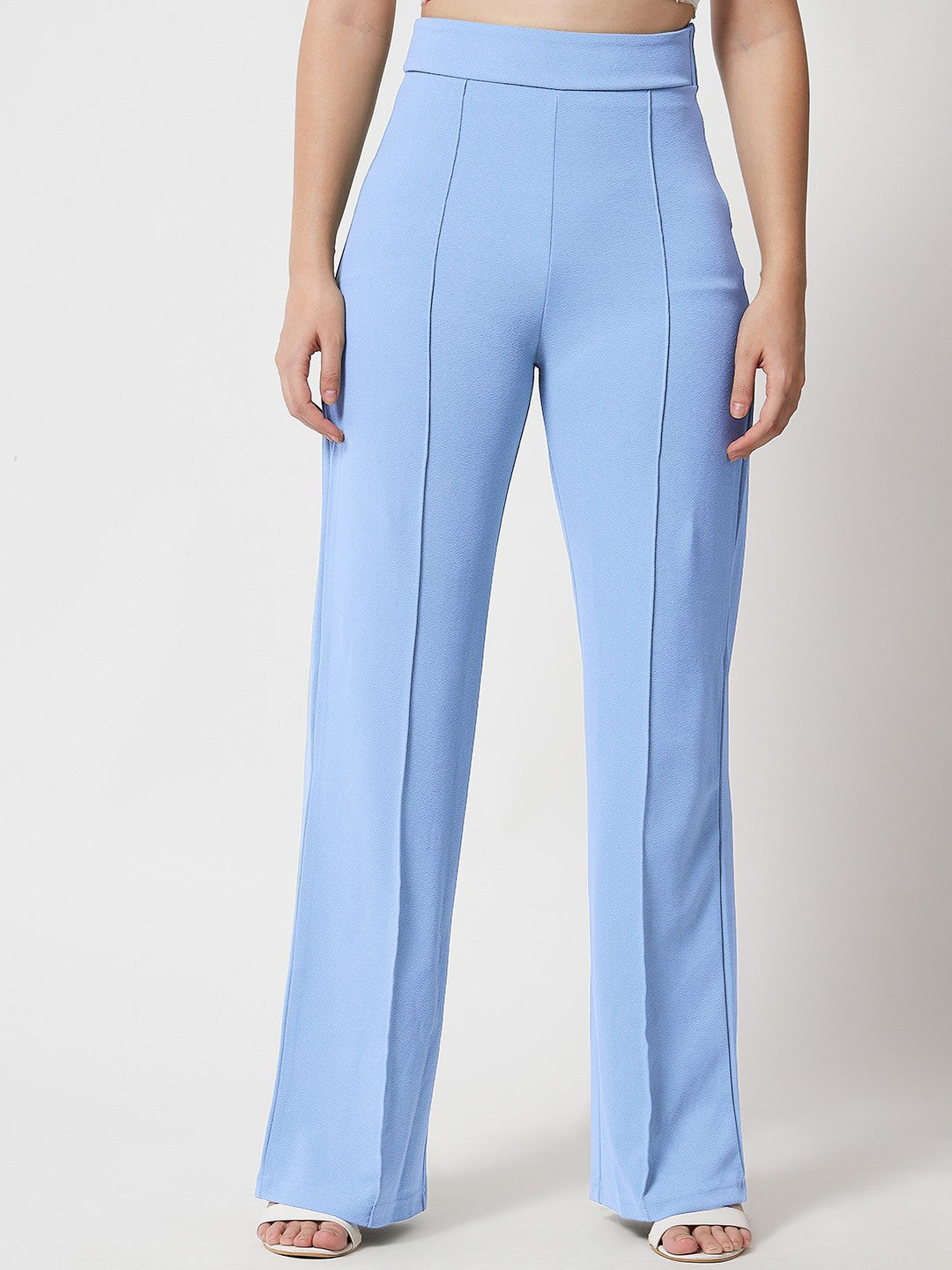 KOTTY Regular Fit Women Light Blue Trousers