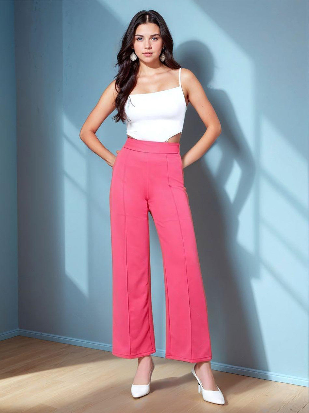 KOTTY Regular Fit Women Pink Trousers