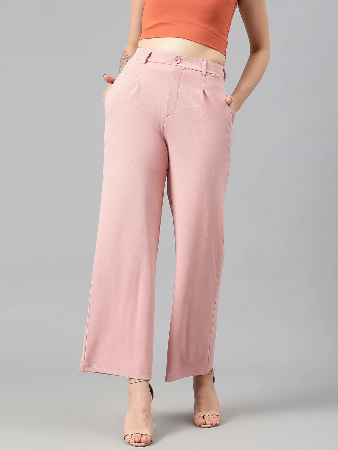 KOTTY Regular Fit Women Pink Trousers