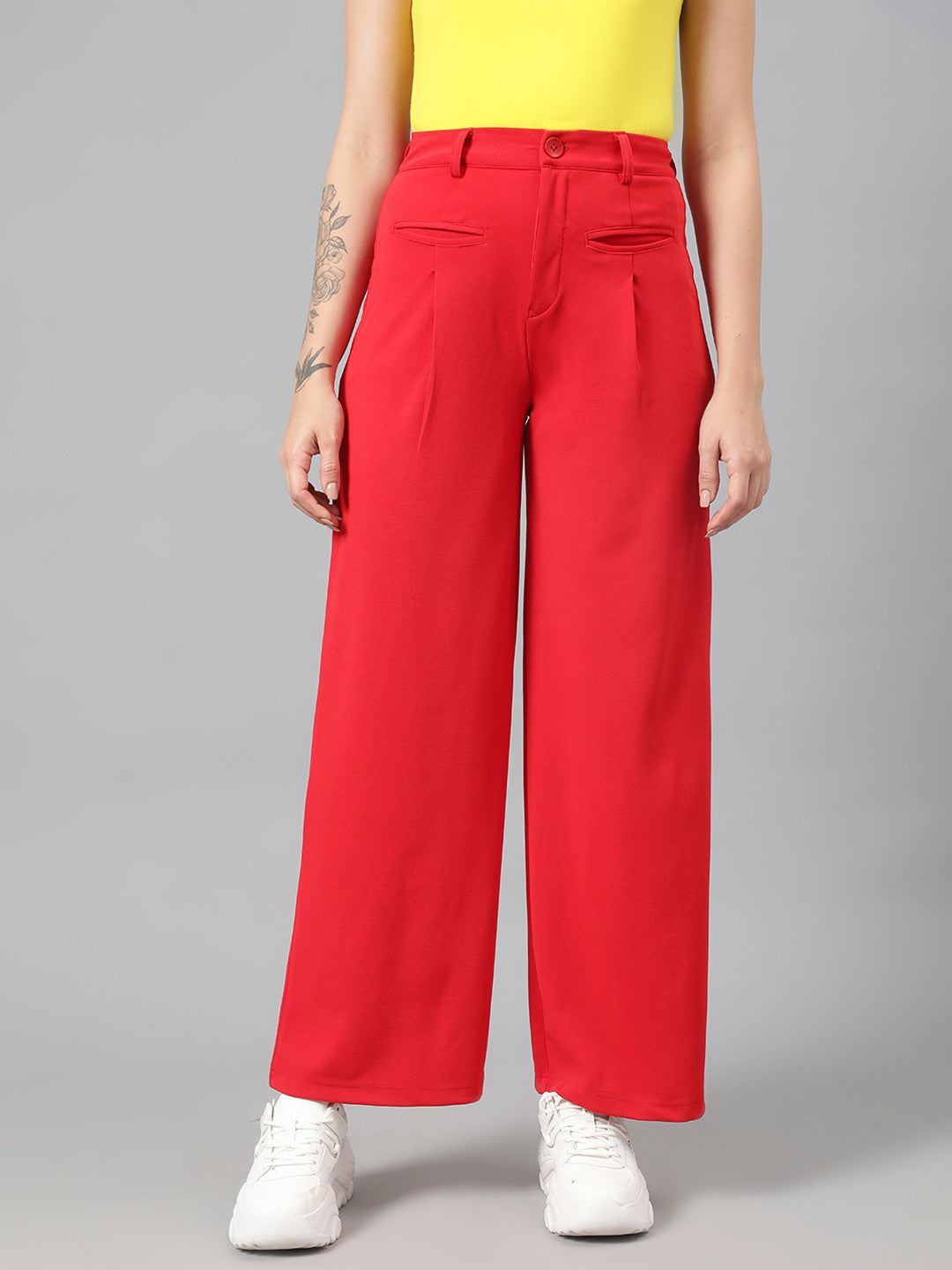 KOTTY Regular Fit Women Red Trousers