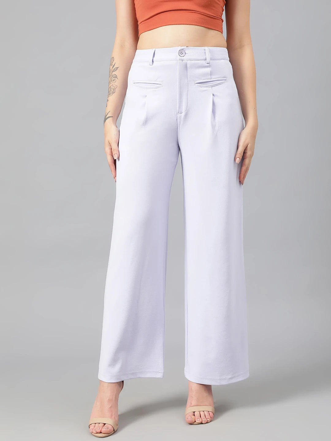 KOTTY Regular Fit Women Purple Trousers