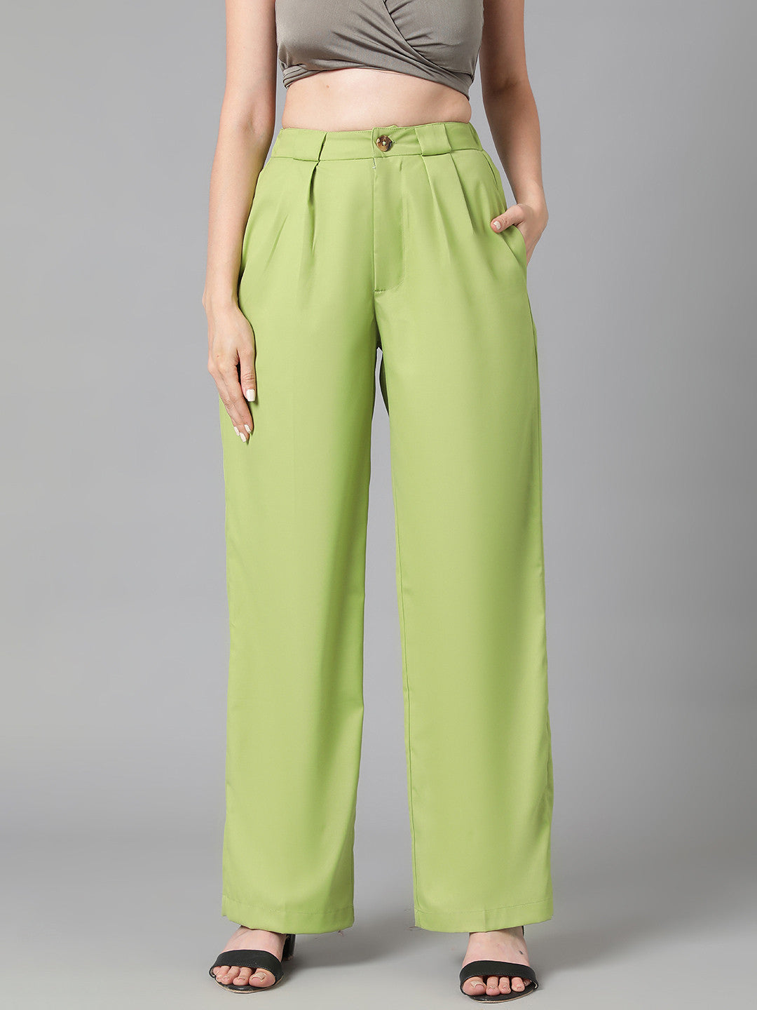 KOTTY Regular Fit Women Green Trousers