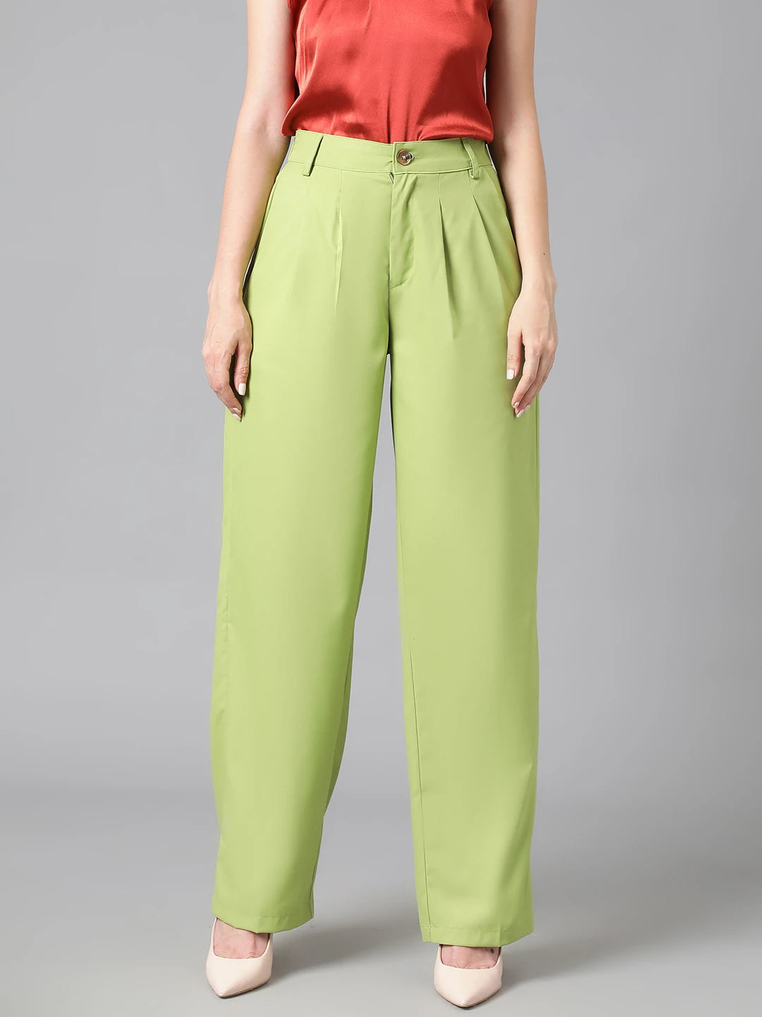 KOTTY Regular Fit Women Green Trousers