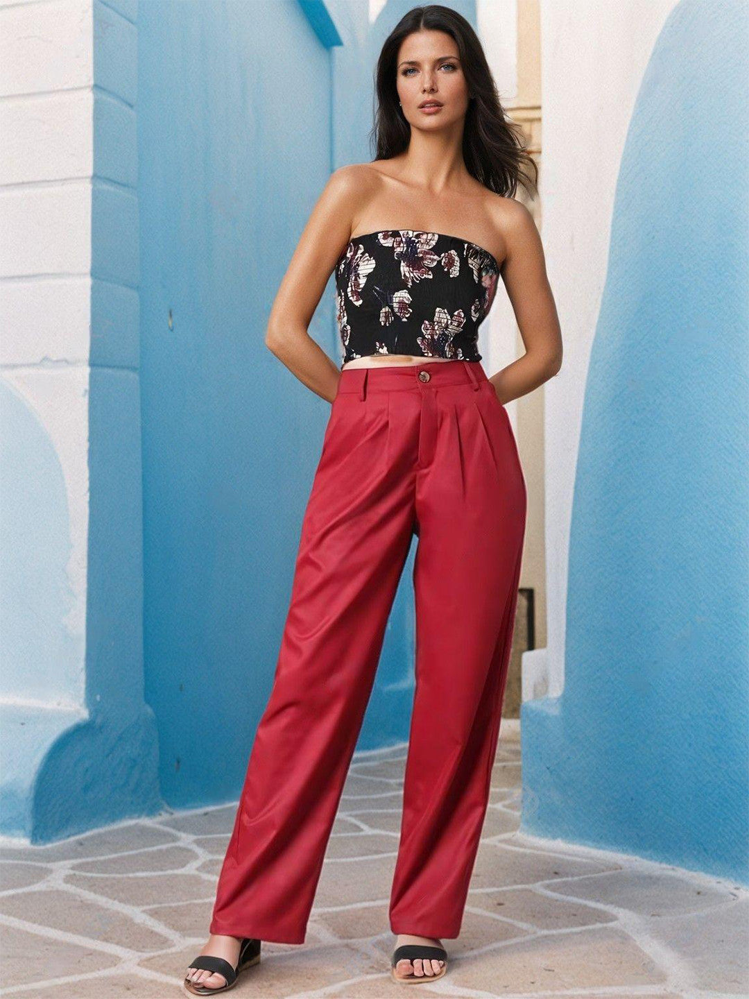 KOTTY Regular Fit Women Maroon Trousers