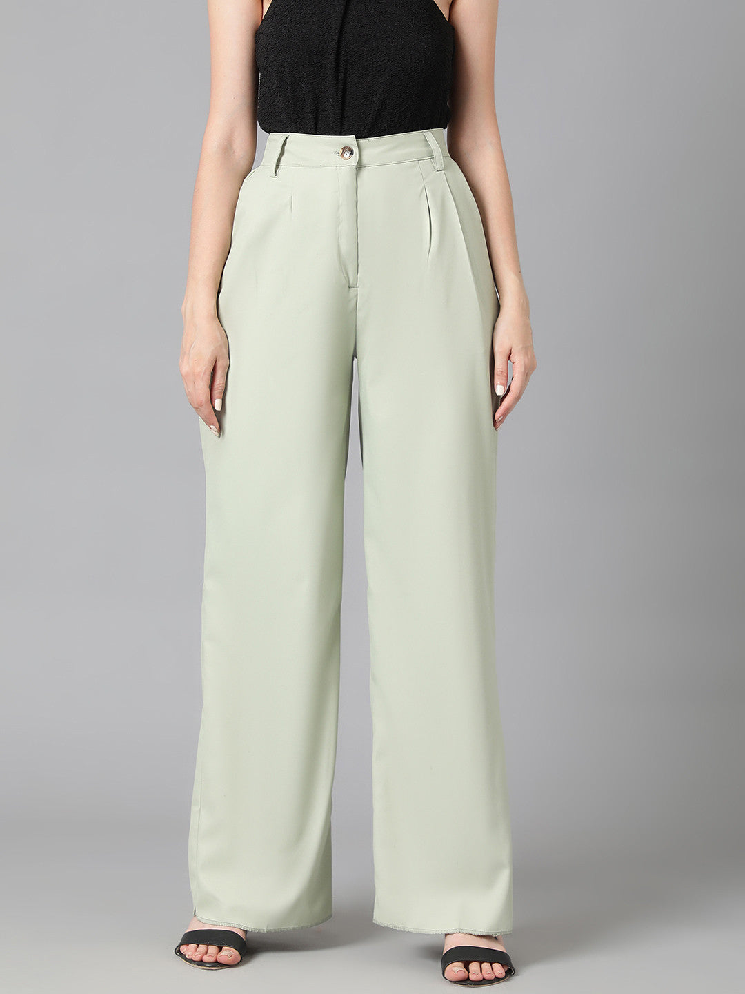 KOTTY Regular Fit Women Light Green Trousers