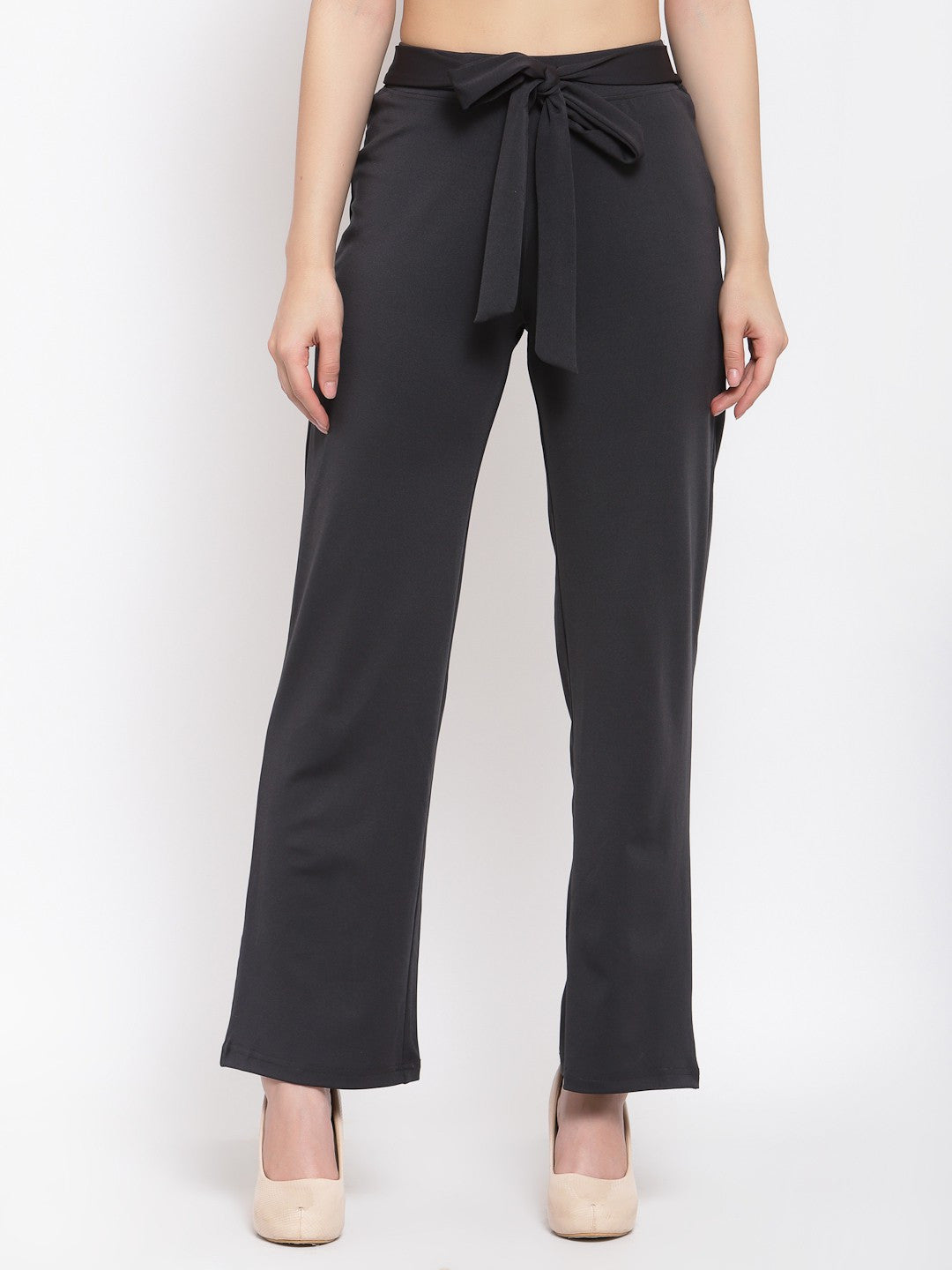 KOTTY Flared Women Black Trousers