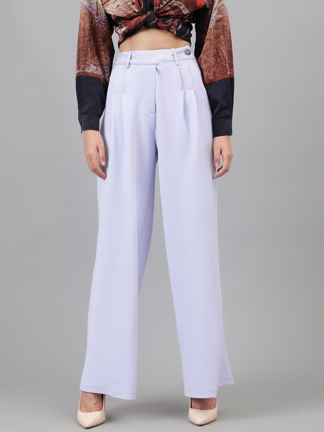 KOTTY Regular Fit Women Purple Trousers