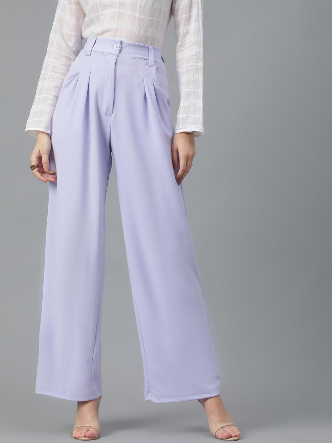 KOTTY Regular Fit Women Purple Trousers