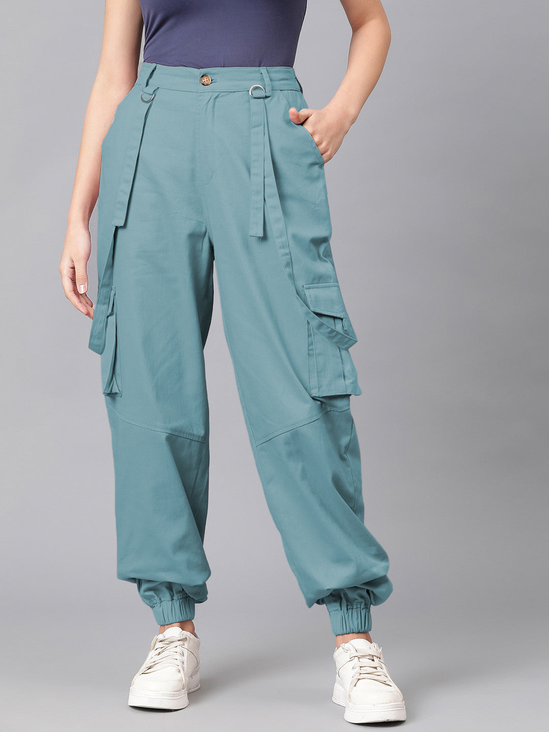 KOTTY Regular Fit Women Blue Trousers