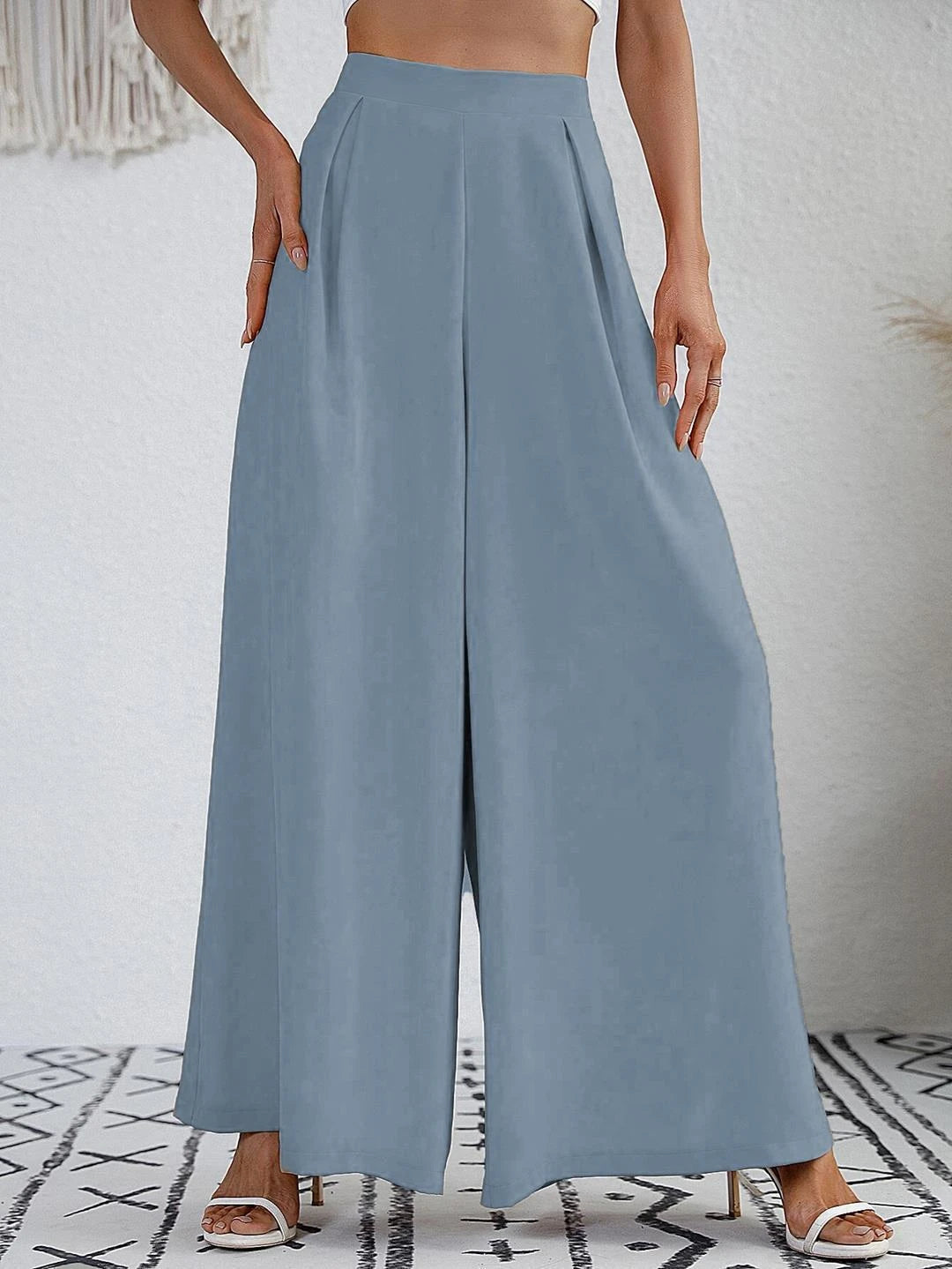 KOTTY Flared Women Light Blue Trousers