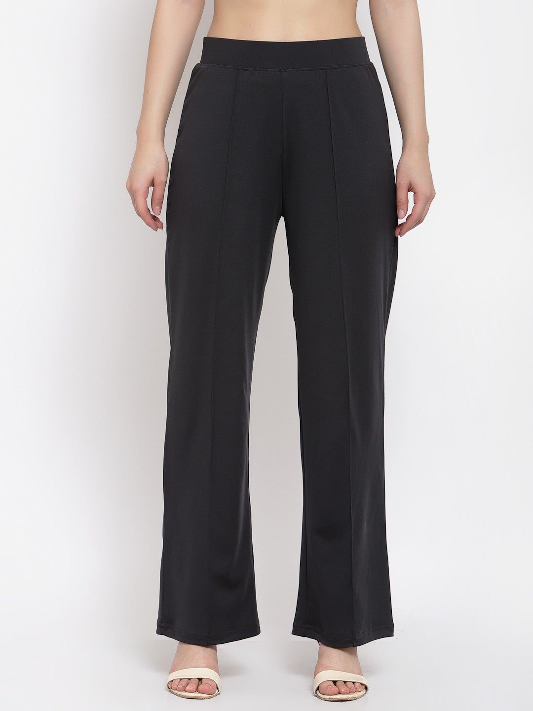 KOTTY Womens Solid Attractive High Rise Pant