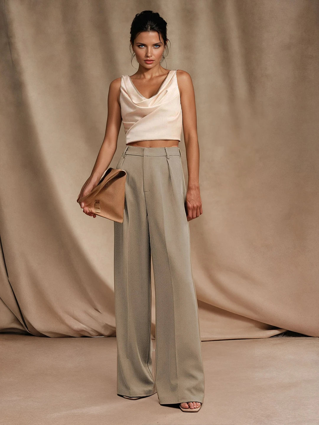 KOTTY Straight Fit Women Beige Trousers