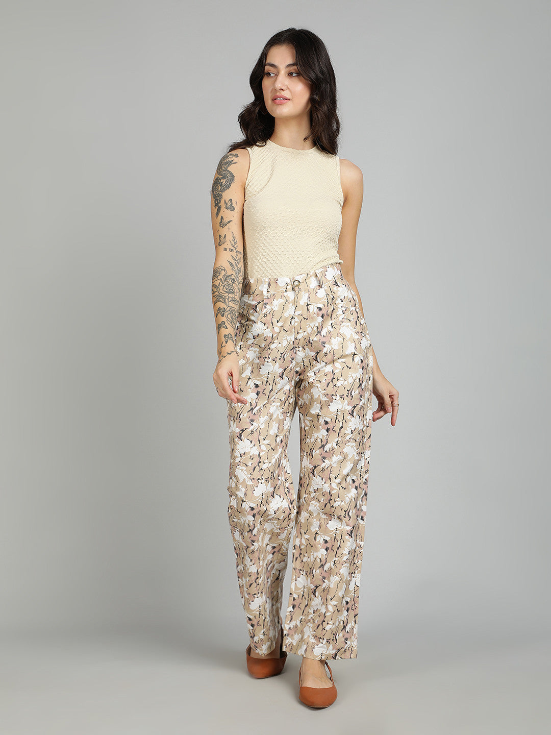 KOTTY Regular Fit Women Multicolor Trousers