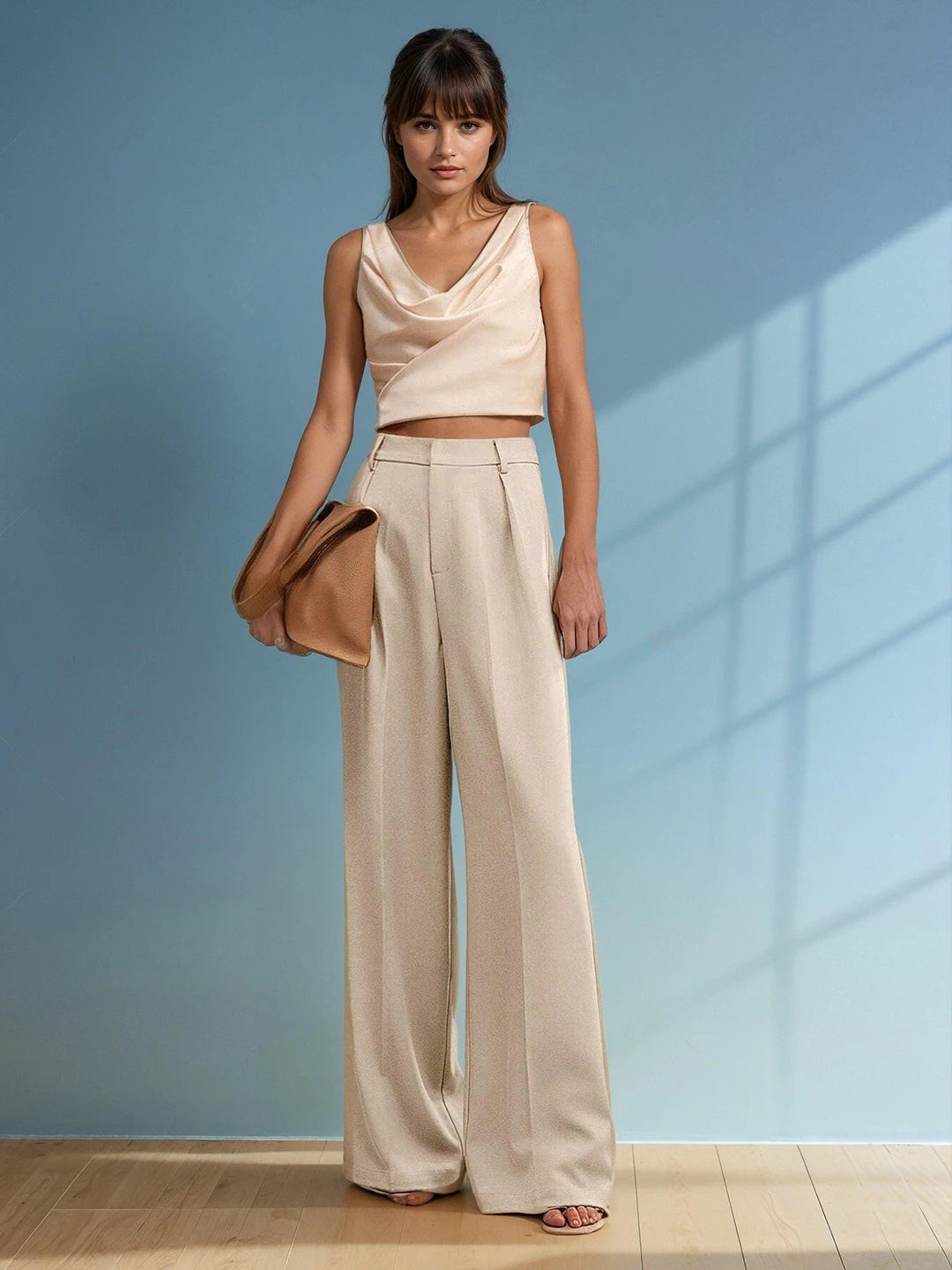KOTTY Straight Fit Women Beige Trousers