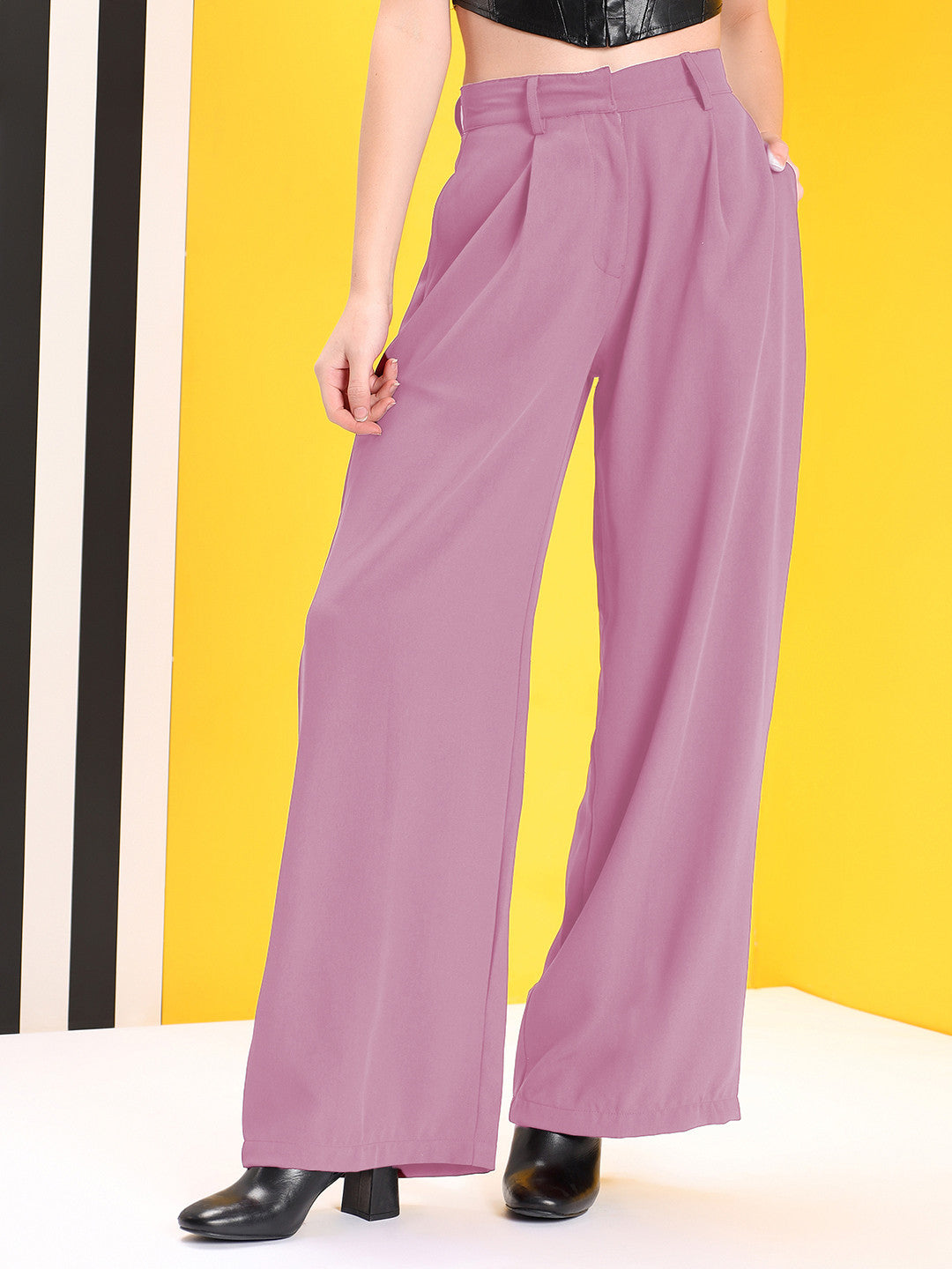 KOTTY Regular Fit Women Pink Trousers