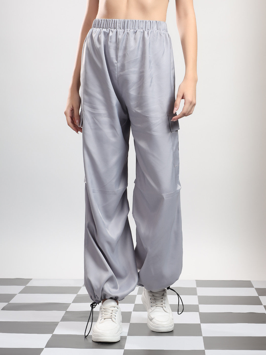KOTTY Relaxed Women Grey Trousers