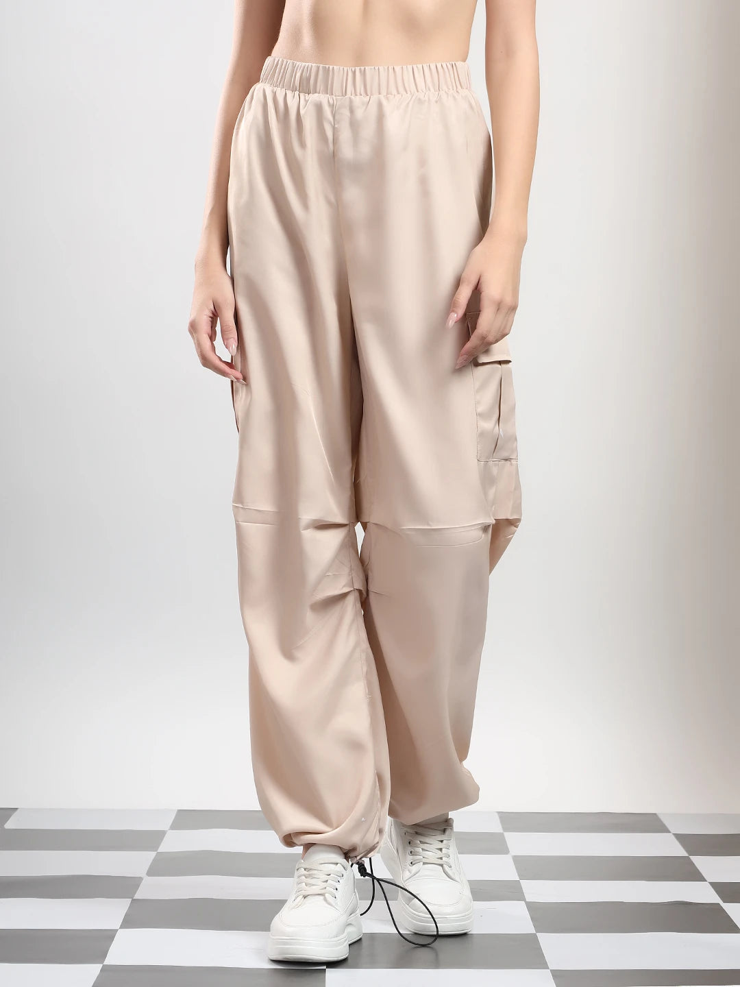 KOTTY Relaxed Women Beige Trousers