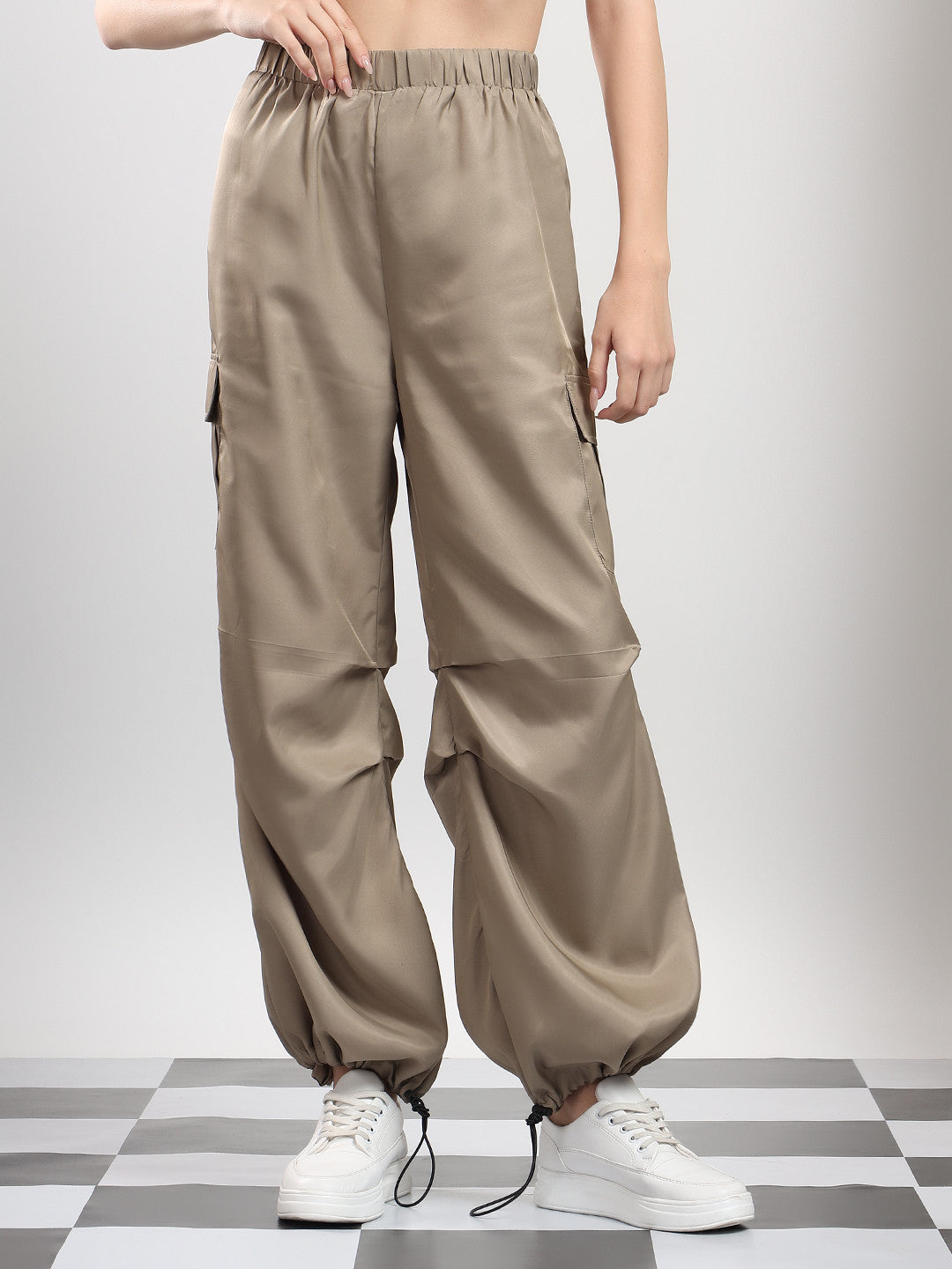 KOTTY Relaxed Women Brown Trousers