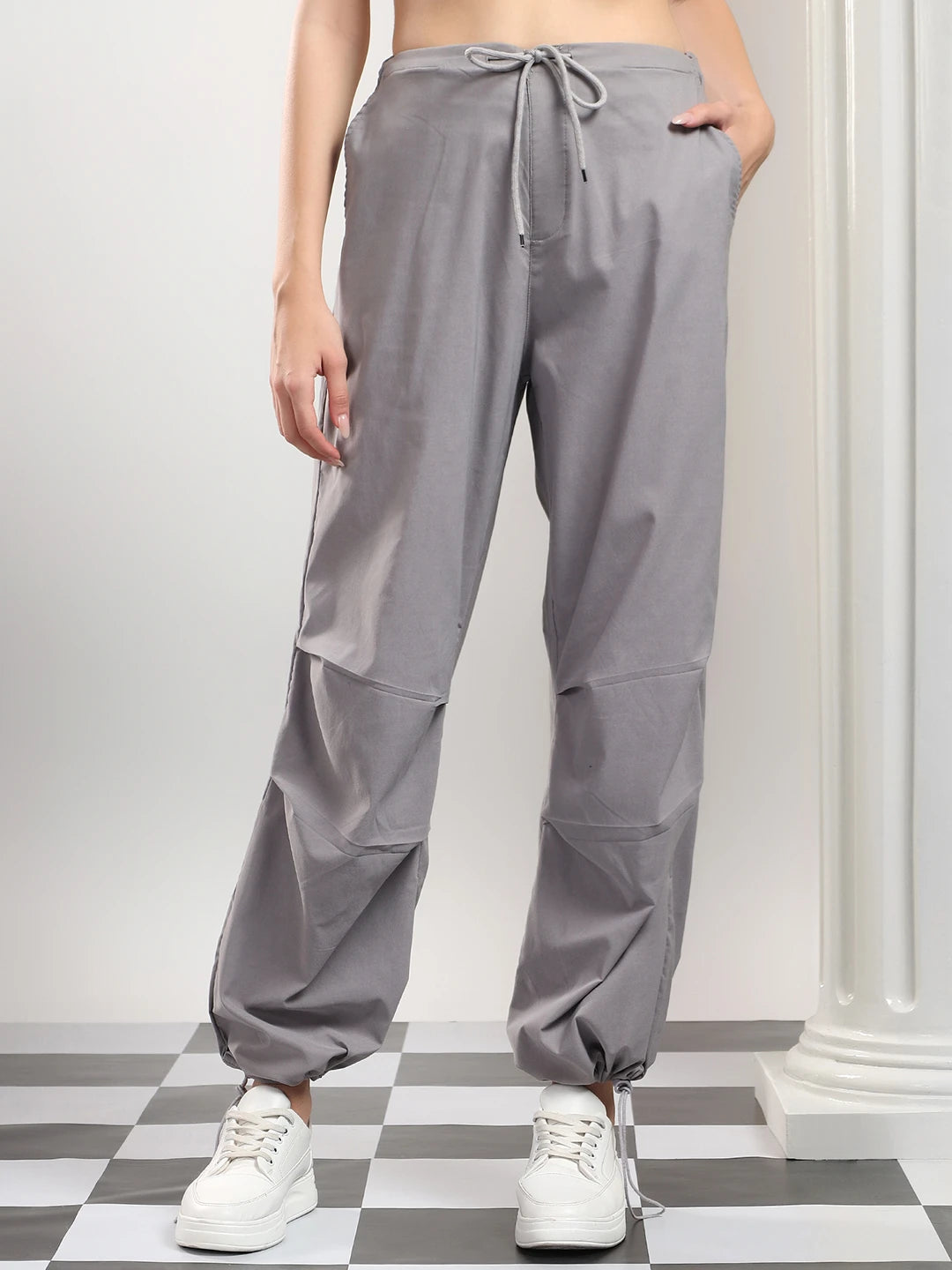 KOTTY Relaxed Women Grey Trousers