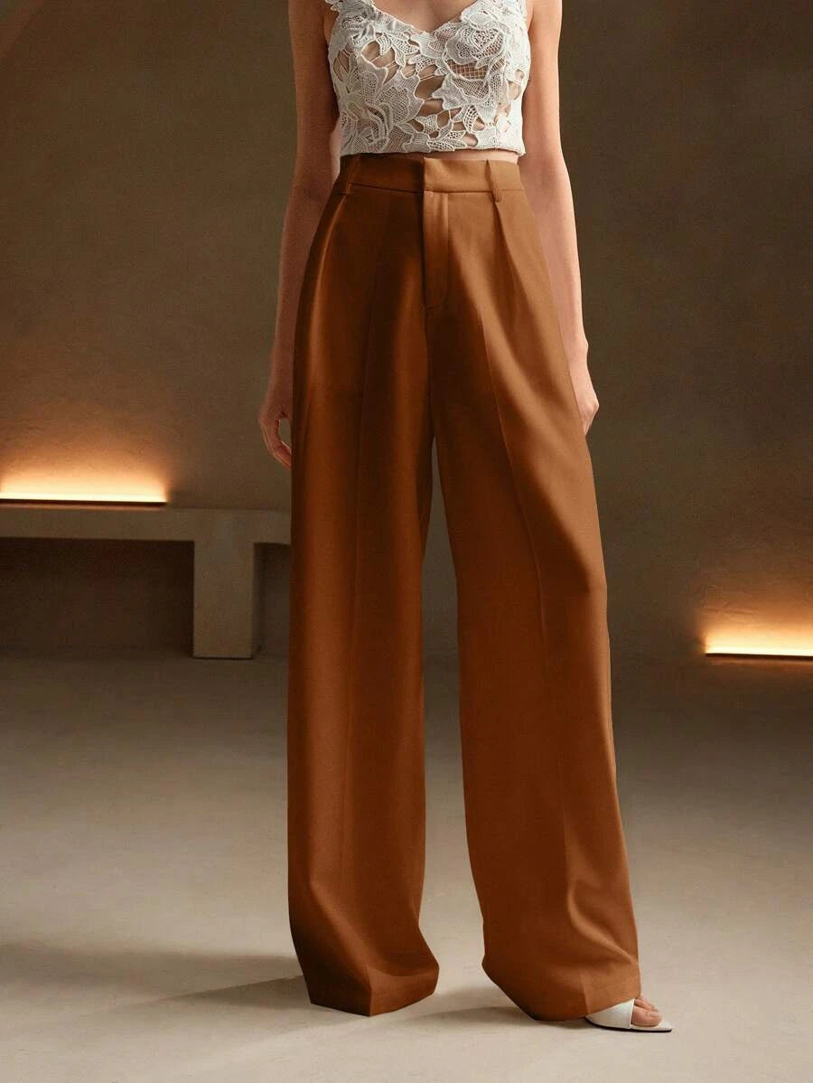 KOTTY Loose Fit Women Brown Trousers