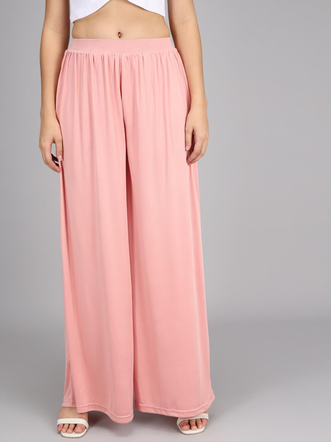 KOTTY Flared Women Pink Trousers