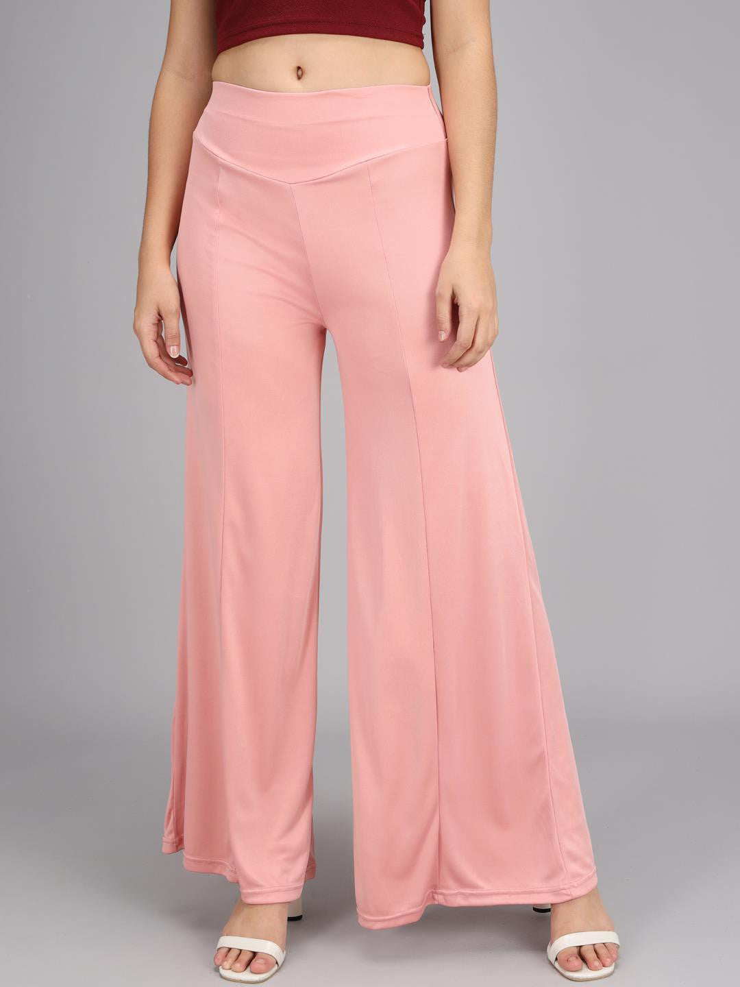 KOTTY Flared Women Pink Trousers