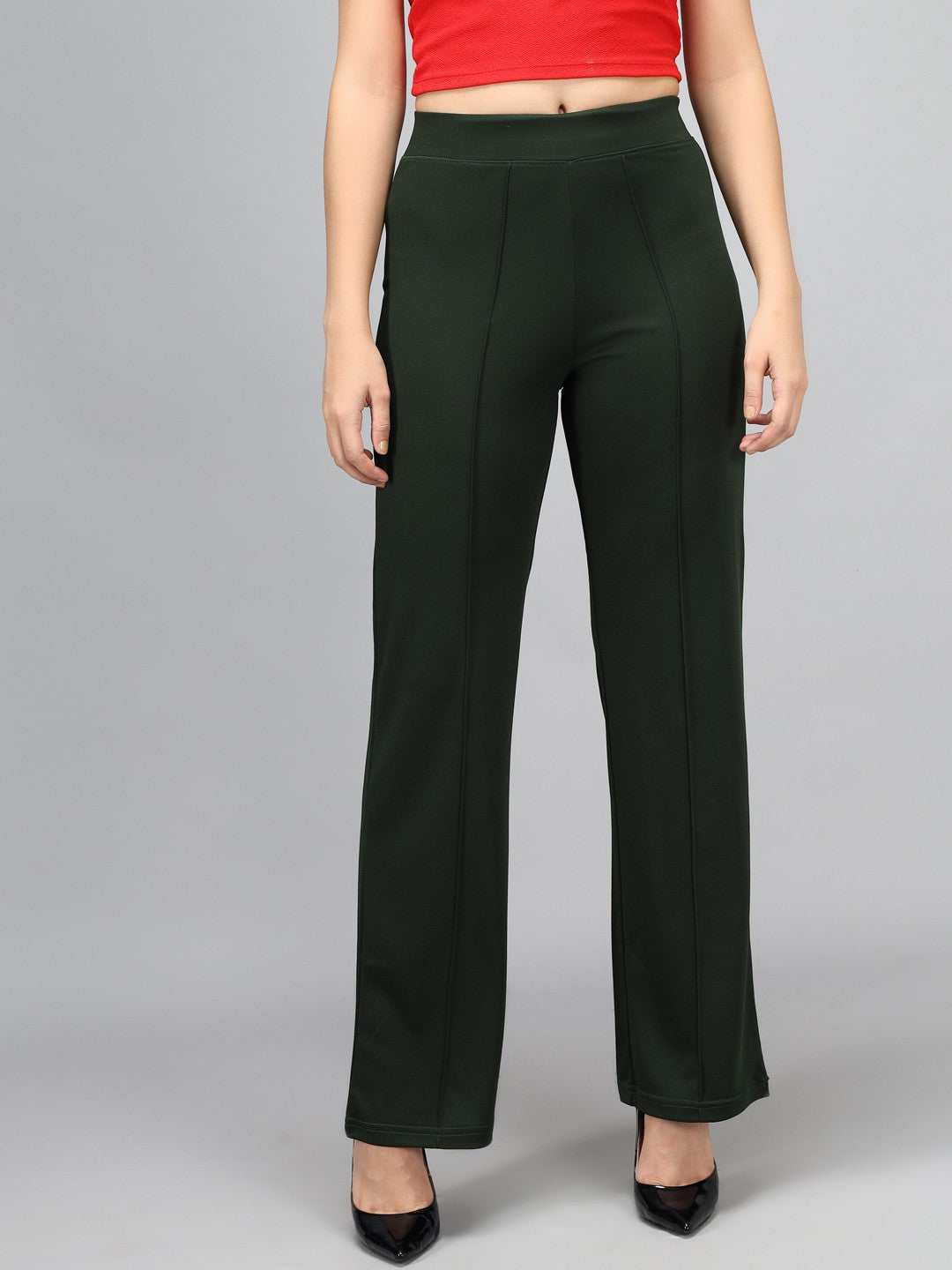 KOTTY Regular Fit Women Green Trousers